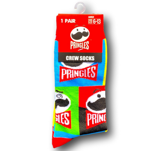 3/$20 Pringles Chips Logo Funny Novelty Crew Socks - NWT